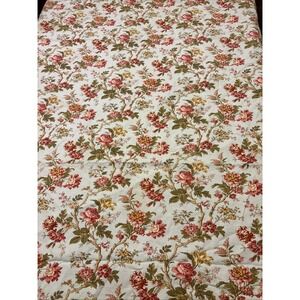 Waverly Rectangular Table Cloth 74x55" Cottagecore Pink Hydrangeas Cotton Lily‎